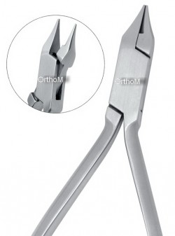 IDC-05-0411 Slim Bird Beak .Pliers Sloped beak 12.5cm. Utility Pliers popular for working round wires up to  .030.Tips are hardened. Box Joint Stainless Steel