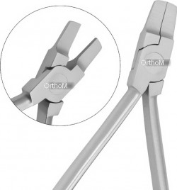 IDC-411 Rectangular ARCH FORMING Pliers 12cm. The Pilers is designed for double back or triple back bending can accommodate .030, 036 wires. Rivet Joint. Stainless Steel.