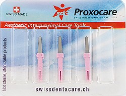 Model: 1706/3 Proxocare on side coated 6 µm for polishing L in mm: 8 Grain: 6 µm Packaging: 3 pieces Sterilizable: yes